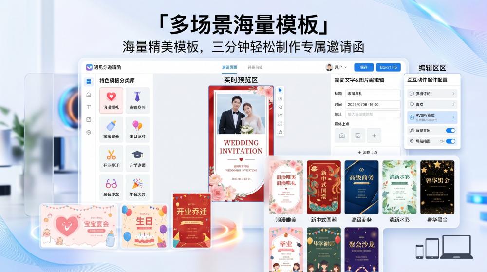 预算告急别乱花！免费电子邀请函平台，新手也能5分钟出片
